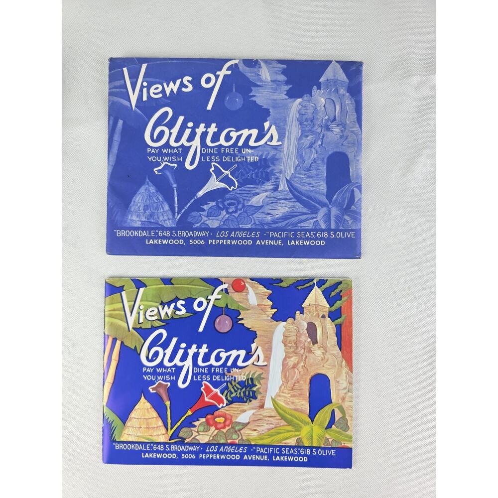 Views of Clifton's Brookdale Los Angeles Vintage Booklet Pamphlet Souvenir Book - Picture 1 of 16